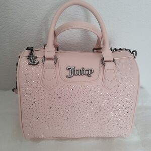 Juicy Couture Pink Jeweled Satchel Bag